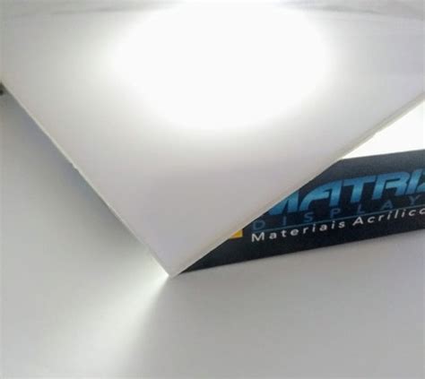 Ps Poliestireno Branco Luminária 2mm Placa 100x50cm MATRIZ DISPLAYS