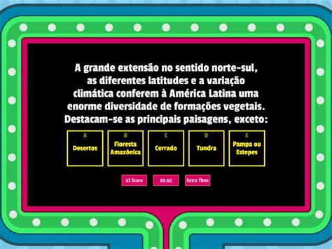 Clima e vegetação da América Latina Game show de TV
