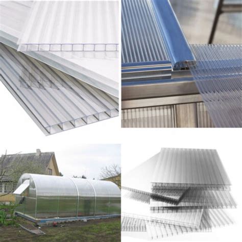 614pcs 4mm Greenhouse Polycarbonate Glazing Panels 1220 X 610mm Roofing Sheet Ebay