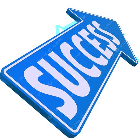 Success Blue Arrow Concept Icon Direction Business Banner Marketing