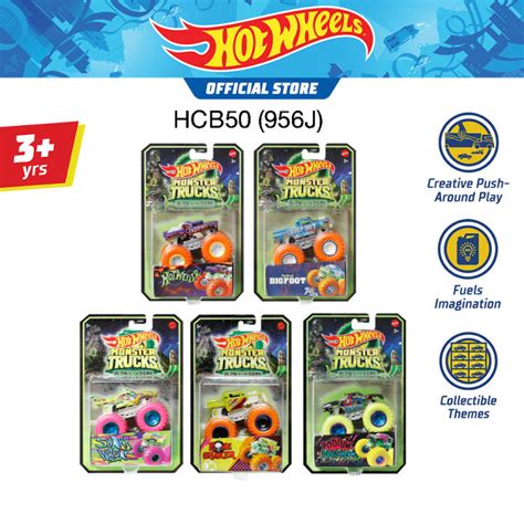 Hot Wheels Monster Trucks Glow In The Dark Assortment ฮอตวล มอนสเตอรทรคสรถเรองแสง HCB