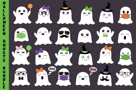 Halloween Ghosts Bundle Grafika Przez All About Svg · Creative Fabrica