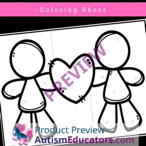 Friendship Themed Color By Number Freebie