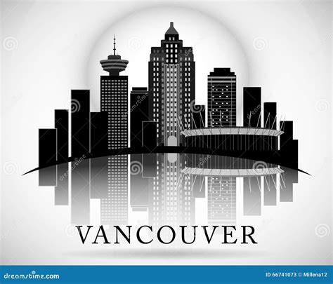 Vancouver City Skyline Golden Silhouette Vector Illustration