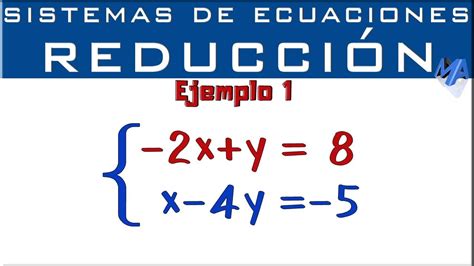 Sistemas De Ecuaciones X M Todo De Reducci N Eliminaci N