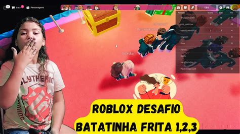 Desafio Batatinha Frita No Roblox Vai Encarrar N O Vale Fugir Youtube