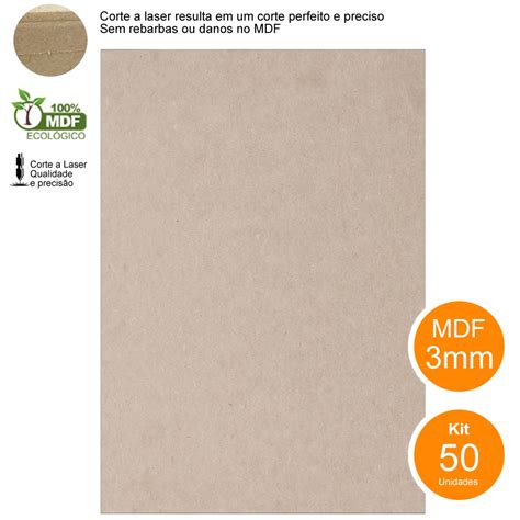 Placa Chapa Mdf Cru Mm X A Unidades Quadros Artesanato