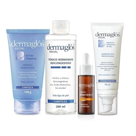 Kit Dermagl S Facial Rutina Piel Normal A Mixta Con Serum Vit C