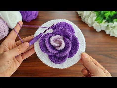 Dwow Amazing Very Easy Crochet Rose Flowers Making For Beginners