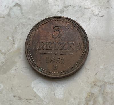 1851 B Austria 3 Kreuzer EBay