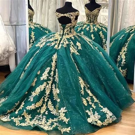 Angelsbridep Vestidos De Quincea Era Verde Cazador Para Baile De A