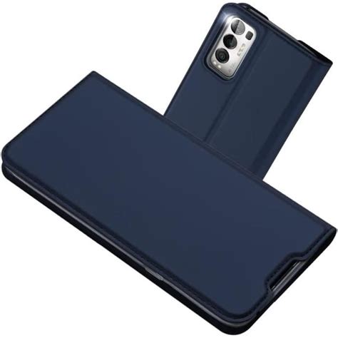 Coque Oppo Find X3 Neo Reno 5 Pro Plus 5G Ultra Mince En Cuir PU