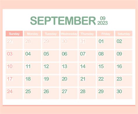 Calendar For Year 2023 September Office Corporate Planner Template In