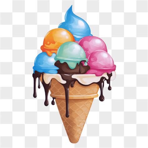 Download Satisfy Your Sweet Tooth With A Colorful Ice Cream Cone