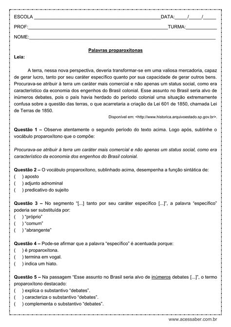 Exercícios Sobre Formação De Palavras Com Gabarito 8o Ano