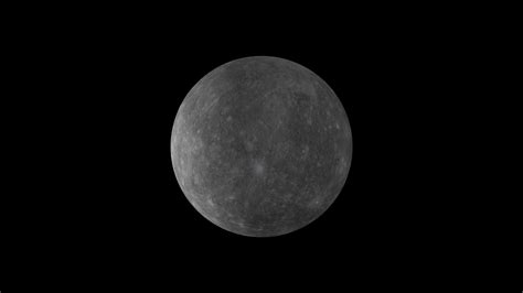 Planet Mercury Rotation in Space. Planet Mercury, animation. The planet Mercury. rotation of ...