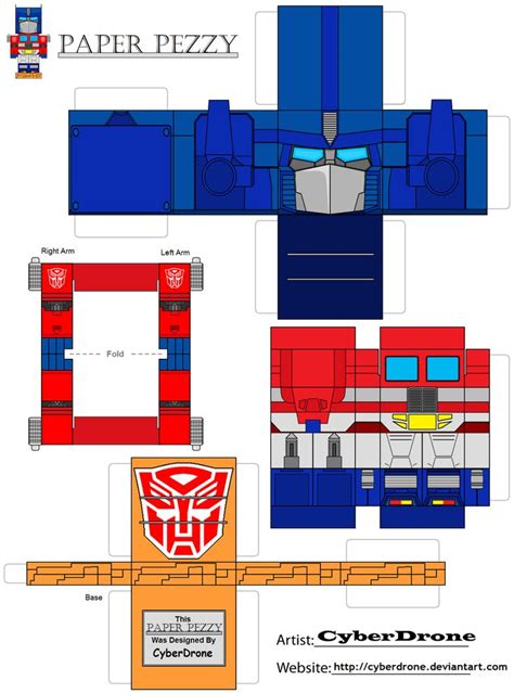 Paper Pezzy Optimus Prime G1 By CyberDrone Optimus Prime