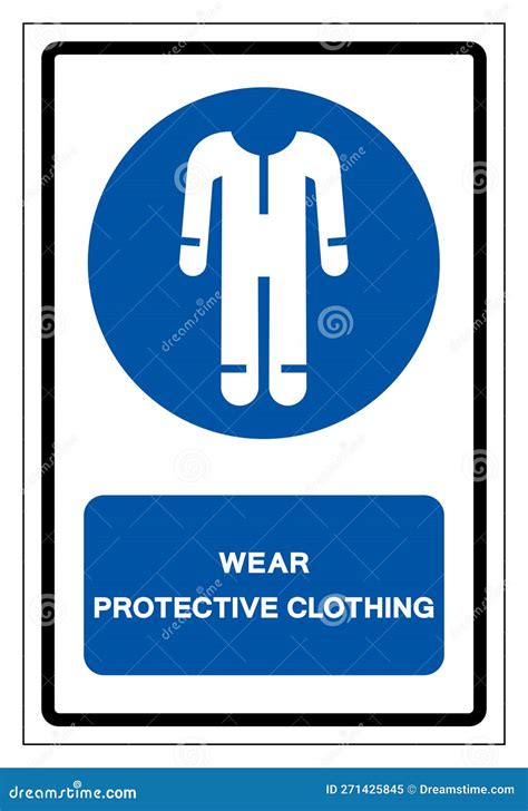 Wear Protective Clothing Symbol Sign Vector Illustration Isolate On