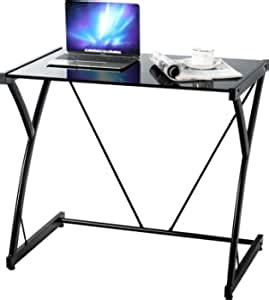 Giantex Computertisch Schreibtisch Mit Glasplatte Pc Laptop Tisch Z