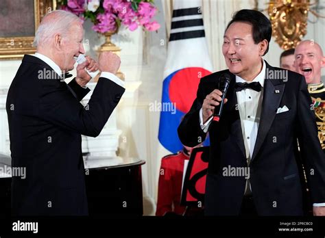 President Joe Biden Reacts As South Koreas President Yoon Suk Yeol