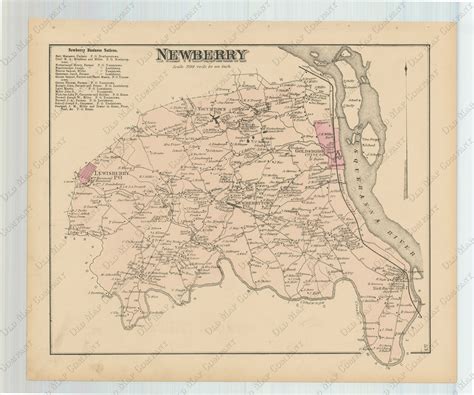 Newberry Pennsylvania 1876 Map Replica Or Genuine Original