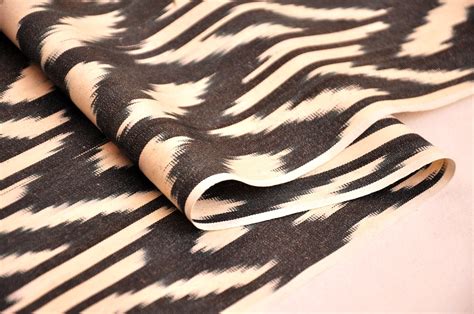 Black Geometric Cotton Fabric Alesouk