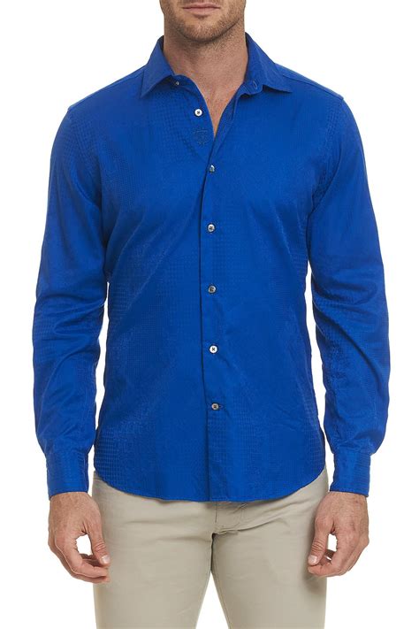 Robert Graham Cotton Silvano Classic Fit Woven Shirt In Navy Blue For