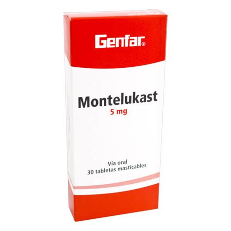 Montelukast 5 Mg 30 Tabletas Gf Farmaprime