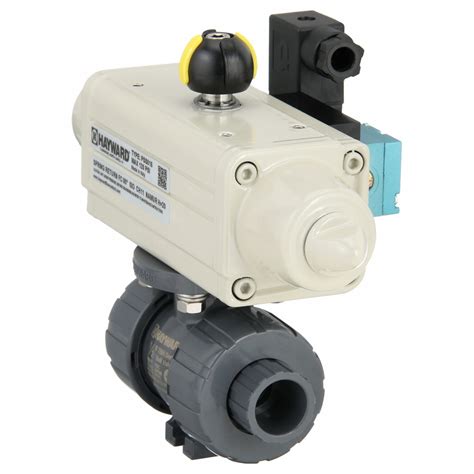 Hayward Flow Control 12 In Pvc Pneumatically Actuated Two Way Ball Valve 802fc0