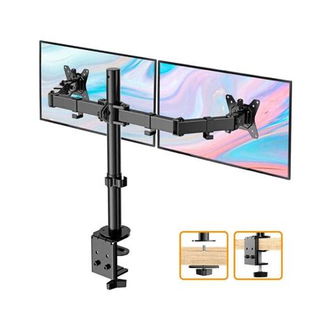 Dual Monitor Desk Mount Stand Fully Adjustable Monitor Arm Mount With C ...