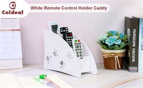 Amazon Coideal White Remote Control Holder Caddy Small Desktop