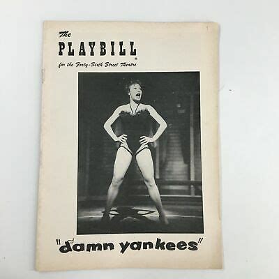 1956 Playbill Forty Sixth Street Theatre Gwen Verdon In Damn Yankees EBay