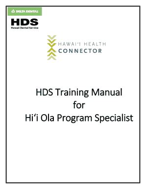 Fillable Online HDS Training Manual Fax Email Print PdfFiller