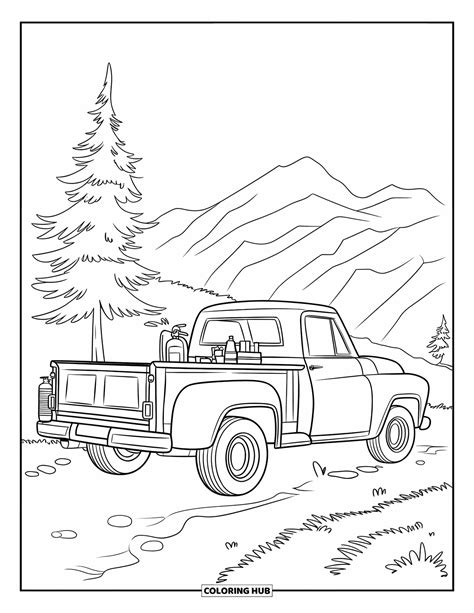 85+ Pickup Truck Coloring Pages for Kids & Adults (Free Printable PDFs)