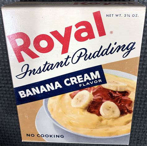 Full Unopened Box Of Royal Banana Cream Instant Pudding