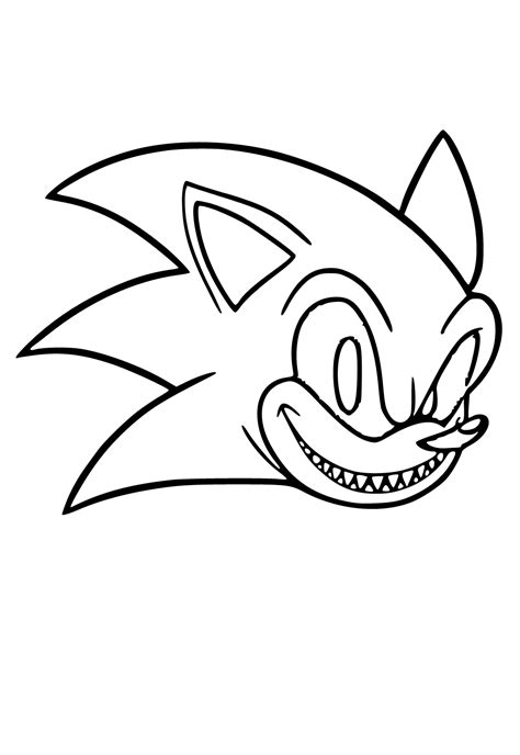 Free Printable Sonic Exe Head Coloring Page Sheet And Picture For