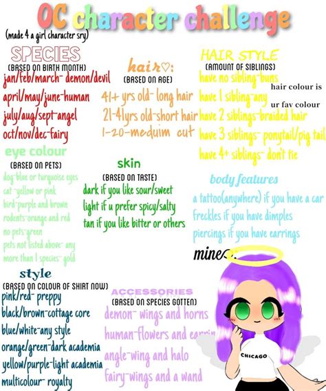 ♡oc Character Challenge♡only 4 Girl Ocs Make A Character Art