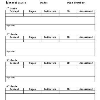 20 Music Teacher Lesson Plan Template