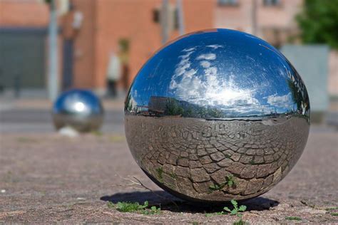 Shiny Metal Balls In Helsinki Reflection Photography Metal Ball