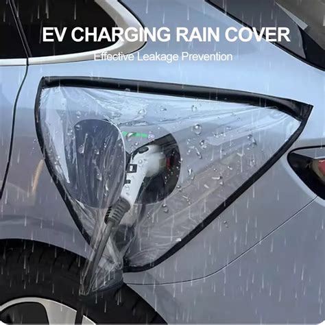 Electric Car Charging Port Rain Cover Rainproof Outdoor Ev Charger Cover Electric Vehicles