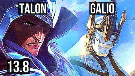 Talon Vs Galio Mid M Mastery Games Godlike Kr