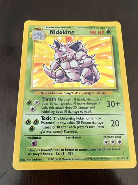 Pokémon TCG Nidoking Base Set 11 102 Holo Unlimited Holo Rare eBay