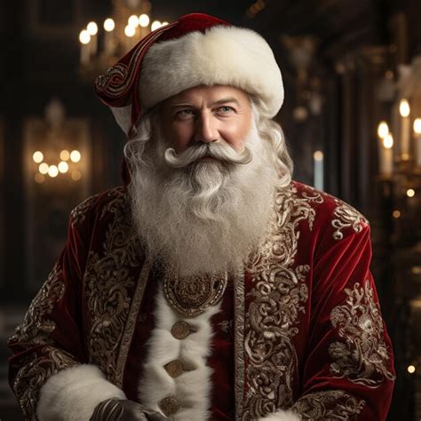 Premium Photo Beautiful Full Body Illustration Of Santa Claus In His