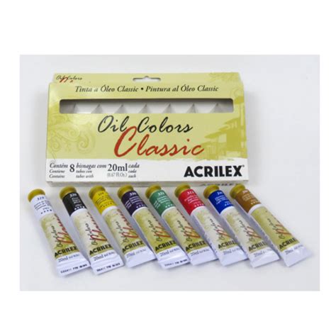 Acrilex Oil Colors Classic Set Of 8 Artzmania