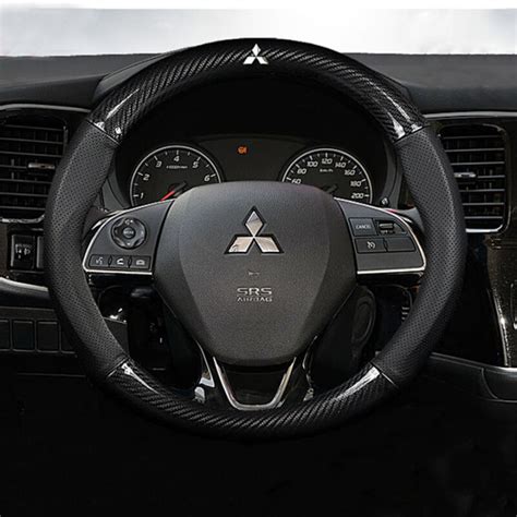 Mitsubishi Carbon Fibre Car Steering Wheel Cover Penutup Stereng ALL