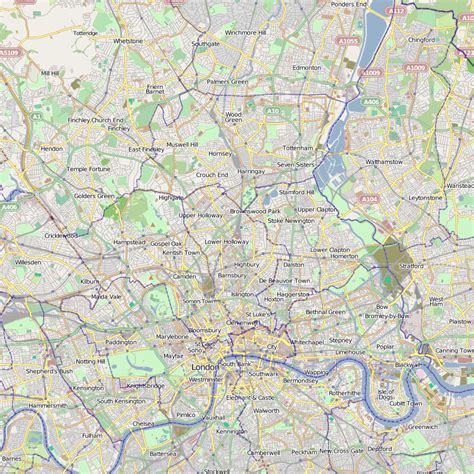 NORTH LONDON MAP - TravelsFinders.Com