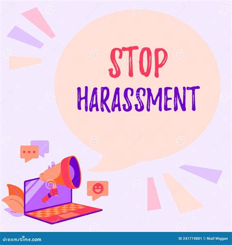 Text Caption Presenting Stop Harassment Business Concept Prevent The