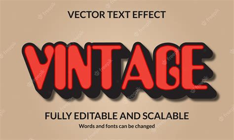 Premium Vector Vintage Editable 3d Text Style Effect
