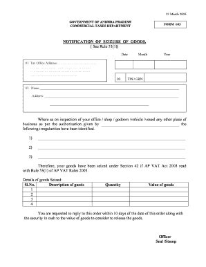 Fillable Online GOVERNMENT OF ANDHRA PRADESH COMMERCIAL TAXES