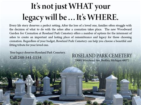 Woodward Garden for Cremation Virtual Tour | Roseland Park Cemetery | Berkley MI funeral home ...